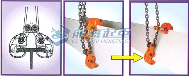 FHA型鹰牌水平钢板吊具吊装示意