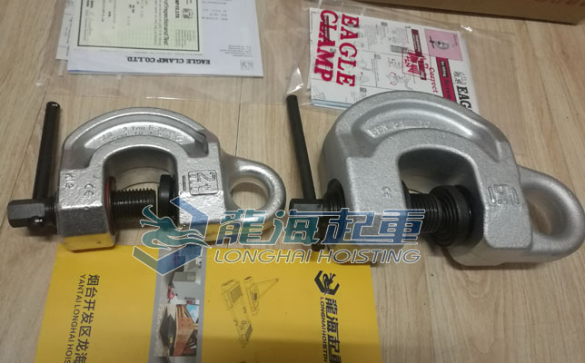 SBN型鹰牌螺旋式钢板吊具实物图 SBN型鹰牌螺旋式钢板吊具实物图
