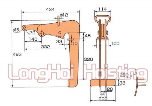 圆铁桶专用钢板夹具尺寸