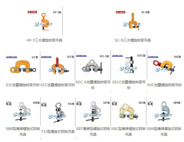 进口螺旋钢板吊钳