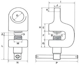 鹰牌SAS型钢板吊钳结构图